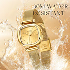 Mark Fairwhale Hot Sale Women's Quartz Watch Light Luxury Square Dial 24mm Alloy Case Business Versatile Mesh Strap Girl Watch-2
