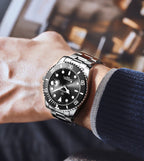 Mark Fairwhale Wrist Watch Fashion Calendar Stainless Green and Black Men Quartz Watch High Quality Classic Ultra Thin Watches-2