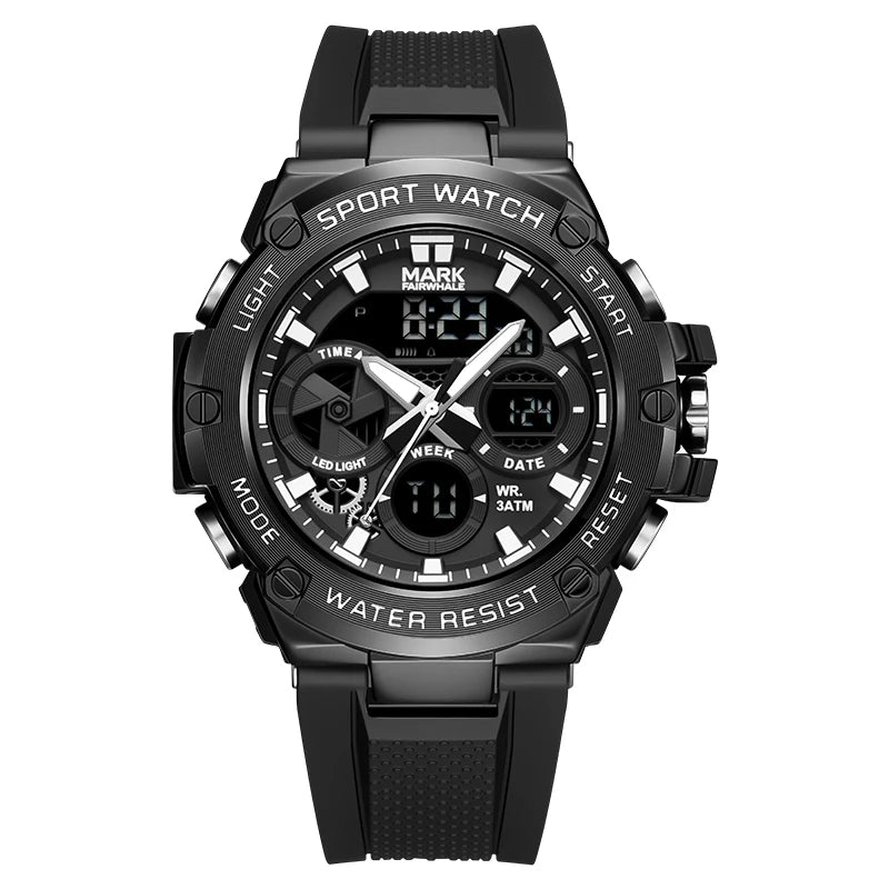 Mark Fairwhale New Sports Men's Digital Watch Silicone Strap Waterproof Luxury Watch Luminous Shockproof Clock Electronic Watch-6