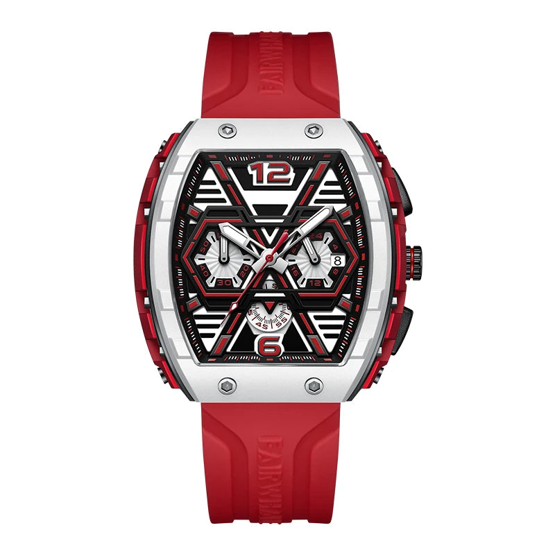 Fairwhale New Fashion Sport Individual Domineering Luxury Men's Watches Rubber Strap Quartz Wristwatches for Men Watch Calendar-2
