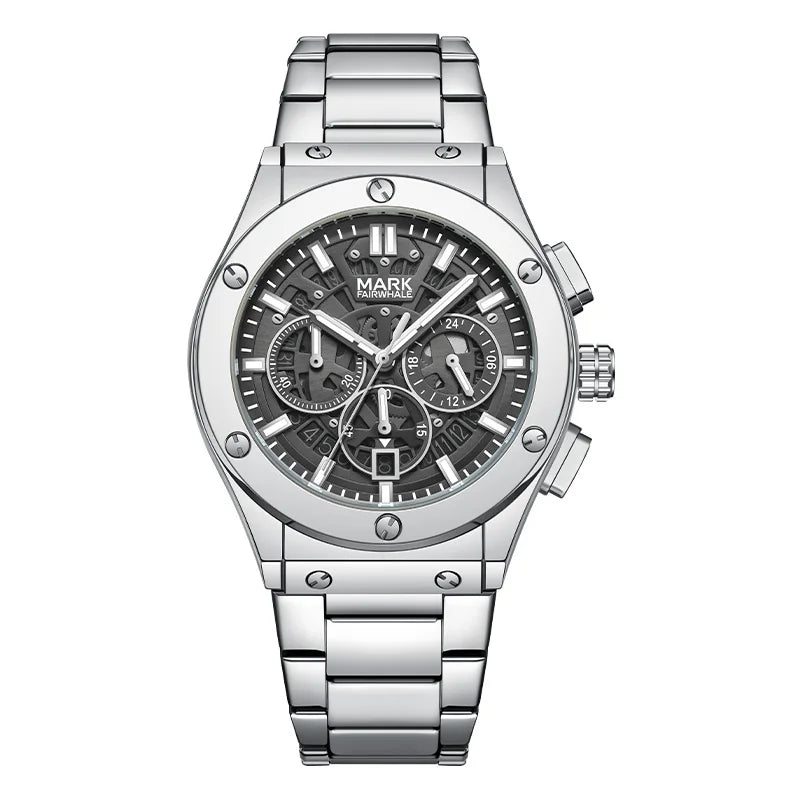 Mark Fairwhale Hot Selling Luxury Men's Quartz Wrist Watch Six-Pin Chronograph Watch Night Light Pointer Fashion Quartz Watch-6