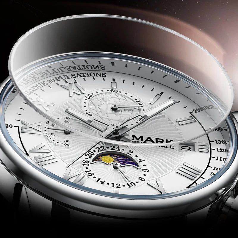 Mark Fairwhale New Cross Border Light Luxury Retro Business Mens Watch Chronograph Luminous Waterproof Quartz Watch Wholesale-1