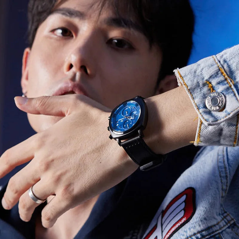 Fashion Business Men WristWatch Fairwhale Brand 5510 Stainless Steel Strap Quartz Waterproof Leather Watch for Men-5
