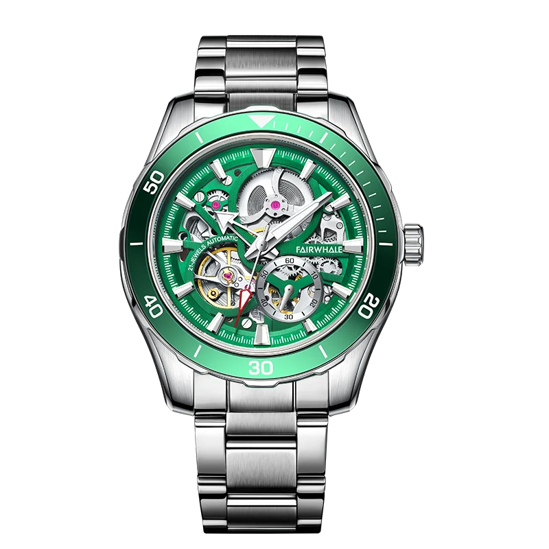Mark Fairwhale Luxury Import Automatic Movement Stainless Steel Luminous Custom Logo Diver Wrist Mechanical Watches for Men-5