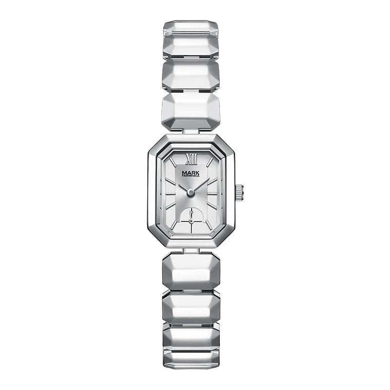 Mark Fairwhale Women Quartz Watch High Clear Mirror Hour Clock Classic Stainless Steel Clock Waterproof Luxury Chronograph Watch-6
