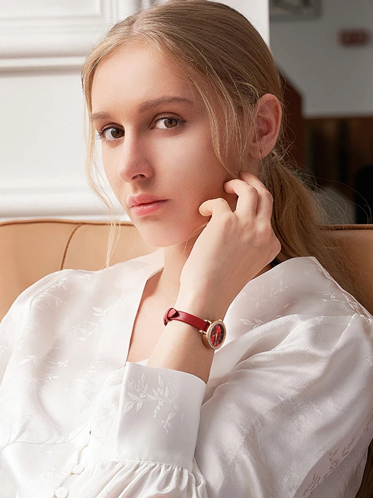 2023 Fashion Leather Woman Wrist Watch Band Quartz Wristwatch Luxury Ladies Quartz Watches-1