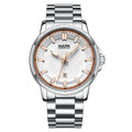 Mark Fairwhale New Ultra-thin Men's Stainless Steel Quartz Watch Luminous Dial Date 30m Waterproof Silver Finish Alloy Case-6