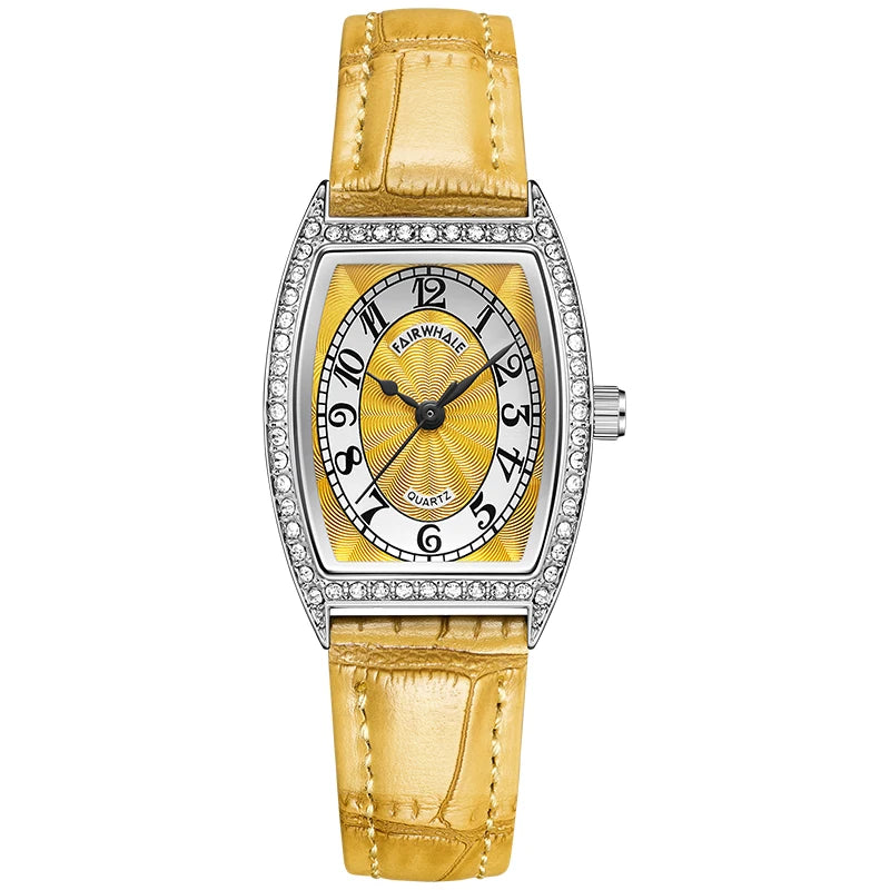 Custom Logo Men Women Wrist Digital Quartz Watches Yellow Black White Leather Band Waterproof  Watches Sport Quartz Wristwatch-6
