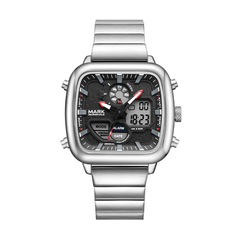 New Digital Watch 30m Waterproof Wristwatch Quartz Clock Sport Watch Male Big Watches Luminous-6