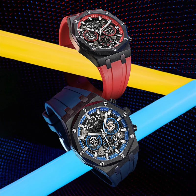 Fairwhale Fashion Men Wrist Watch New Arrival Three Eyes Chronograph Quartz Watches-2