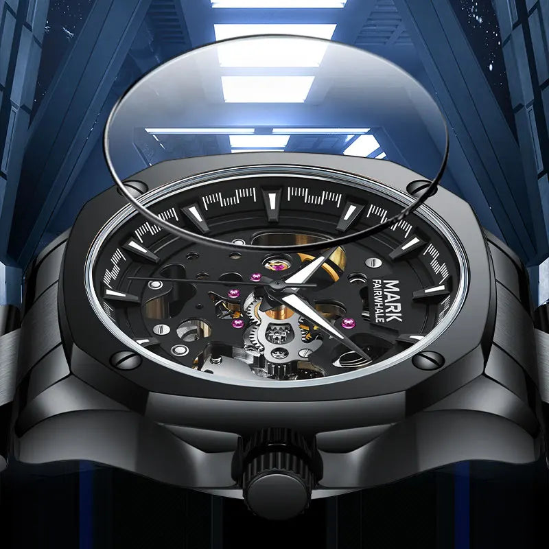 Mark Fairwhale Men's Watches Fashion Trend Automatic Mechanical  Movement Wristwatch  Luminous Watches for Men-1