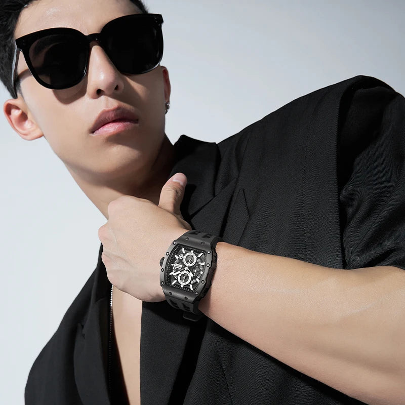 Brand New Fashion Watch Men Waterproof Quartz Watch for Men Chronograph Luxury Watch Male-3
