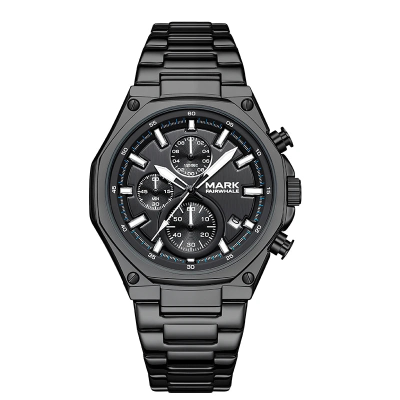 Mark Fairwhale New Cross Border Stylish Trendy Mens Watch Multi Function Chronograph Luminous Water Resistant Quartz Watch-7