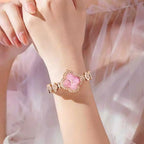 Mark Fairwhale New Arrival Four Leaf Clover Themed Design Womens Watch Fashionable Trendy Metal Strap Quartz Watch  Wholesale-1