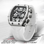 Fairwhale  New Luxury Multi-Hand Skeleton Calendar Watches Men Not Automatic Chronograph Rubber Strap Waterproof Quartz Watch-0