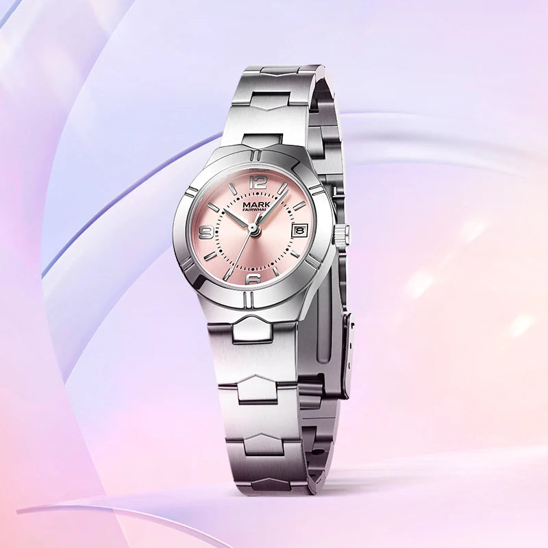 Mark Fairwhale New Cross Border Light Luxury Exquisite Women's Watch Stylish Waterproof Stainless Steel Strap Quartz Watch-0