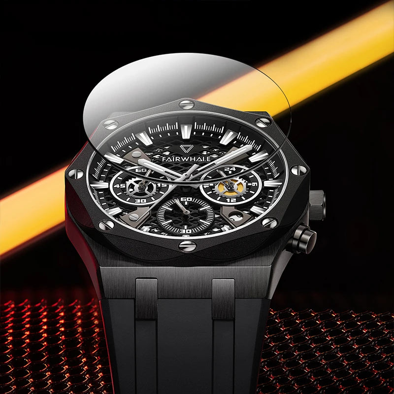 Fairwhale Fashion Men Wrist Watch New Arrival Three Eyes Chronograph Quartz Watches-3