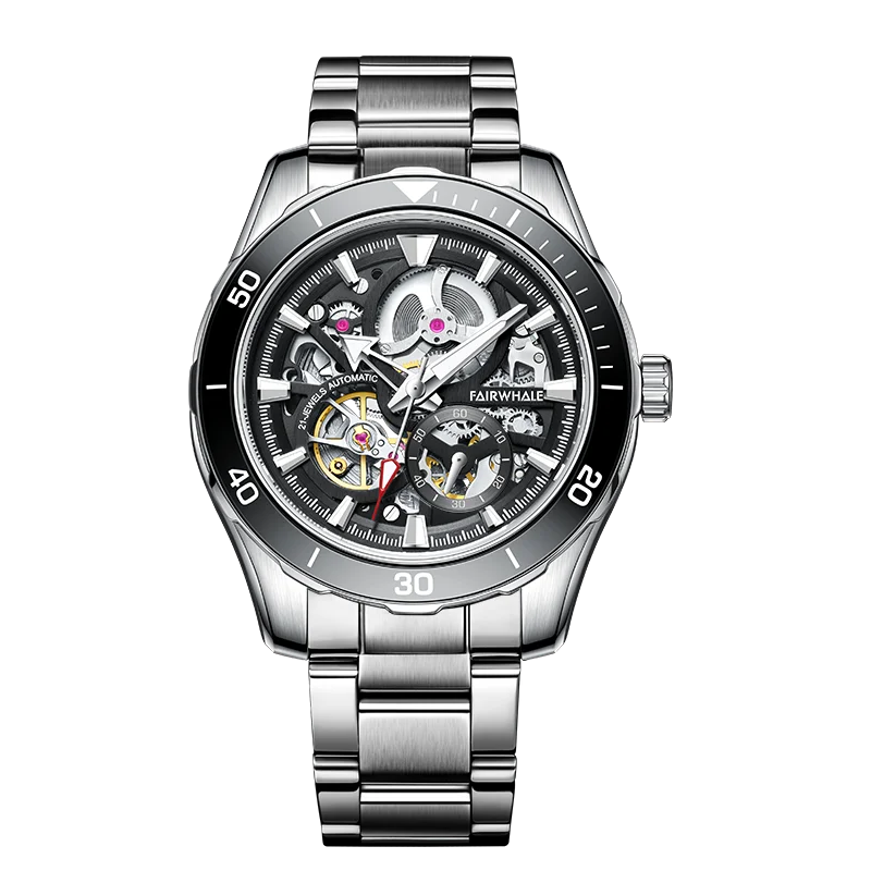 Mark Fairwhale Luxury Import Automatic Movement Stainless Steel Luminous Custom Logo Diver Wrist Mechanical Watches for Men-7