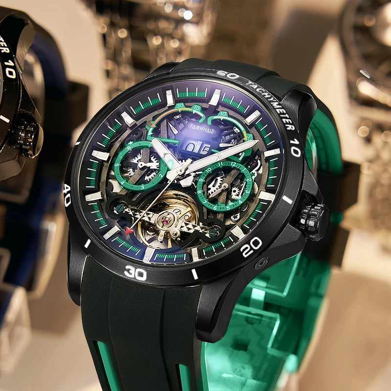 Men's Mechanical Watches Luxurious Wristwatch Date Frame Calender Mechanical Watch Business Automatic Mechanical Watch-7