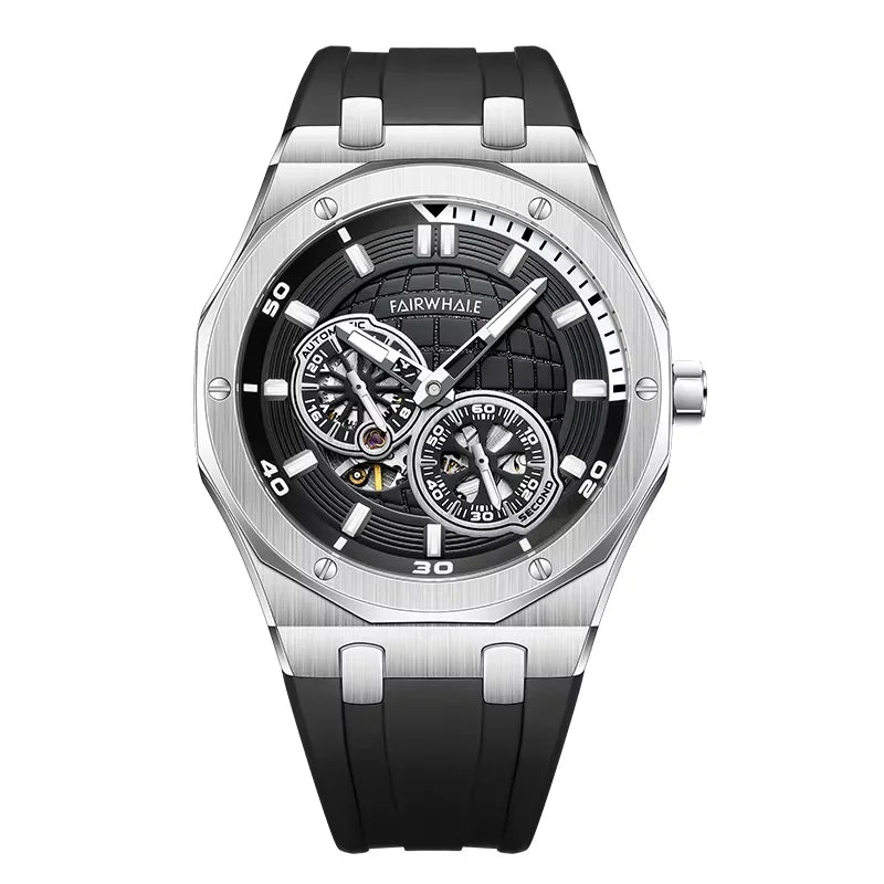 Custom Wholesale Bestselling Interstellar Sci-Fi Mechanical Watch Trendy Octagonal Case Luminous Waterproof Men Wristwatch-6