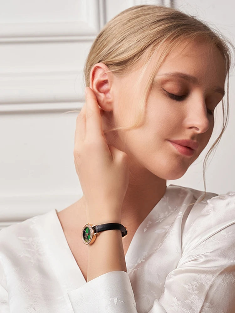 2023 Fashion Leather Woman Wrist Watch Band Quartz Wristwatch Luxury Ladies Quartz Watches-4