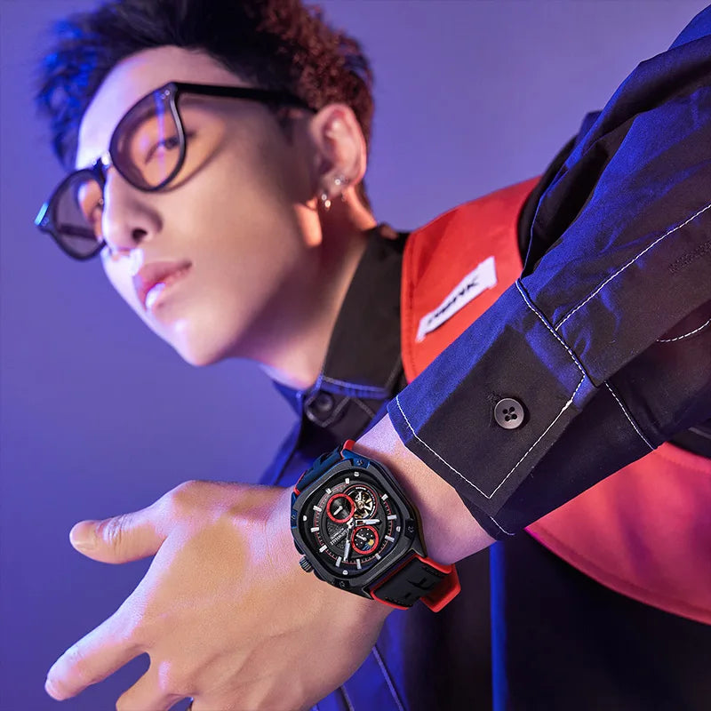 2023 Fairwhale High Quality Mens Watch Moon Phase Square Case Waterproof Automatic Mechanical Watch-3