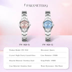Mark Fairwhale New Cross Border Light Luxury Exquisite Women's Watch Stylish Waterproof Stainless Steel Strap Quartz Watch-5