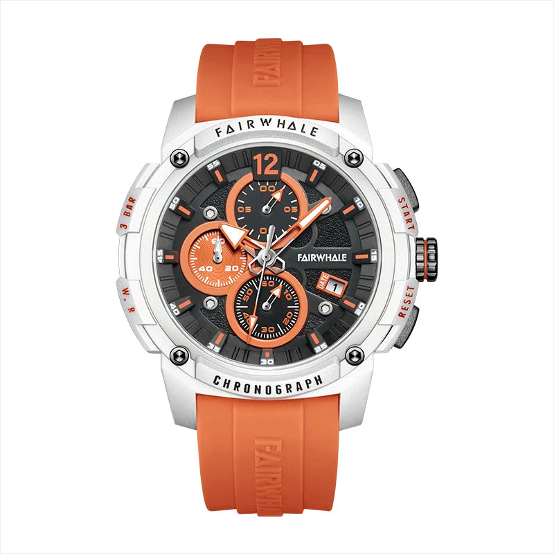 Mark Fairwhale Mens Luxury  Sport Chronograph Fashion Watch Shock Resin Case Strap Quartz Watches-8