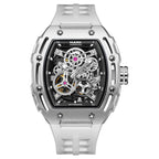 Mark Fairwhale 2023  Fashion Sport Wine Barrel Watch 316L Stainless Steel Case Silicone Strap Mechanical Watches Men-6