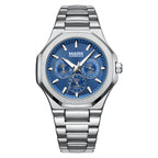 Fashion Water Resistant Stainless Steel Mutli-function Quartz Movement Wrist Watches for Men-6
