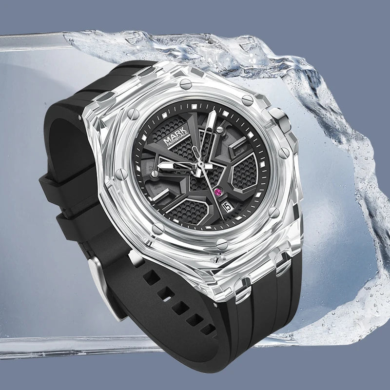 Luxury Sport Quartz Watches for Men Waterproof Wristwatches CalendarClock 44mm Dial Diameter 20mm Business Style-1