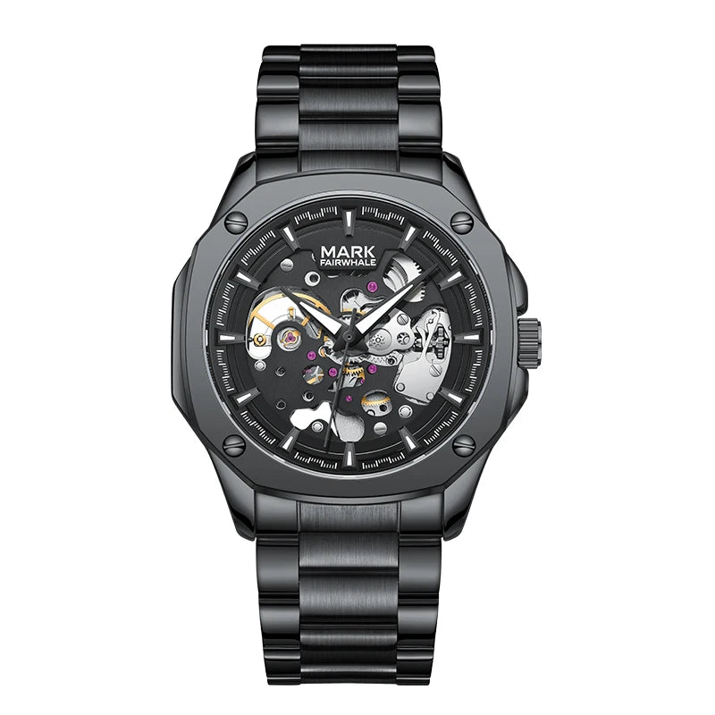 Mark Fairwhale Men's Watches Fashion Trend Automatic Mechanical  Movement Wristwatch  Luminous Watches for Men-6