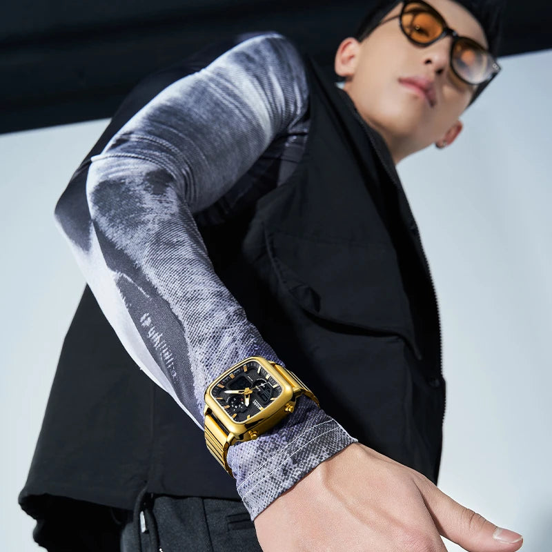 New Digital Watch 30m Waterproof Wristwatch Quartz Clock Sport Watch Male Big Watches Luminous-3
