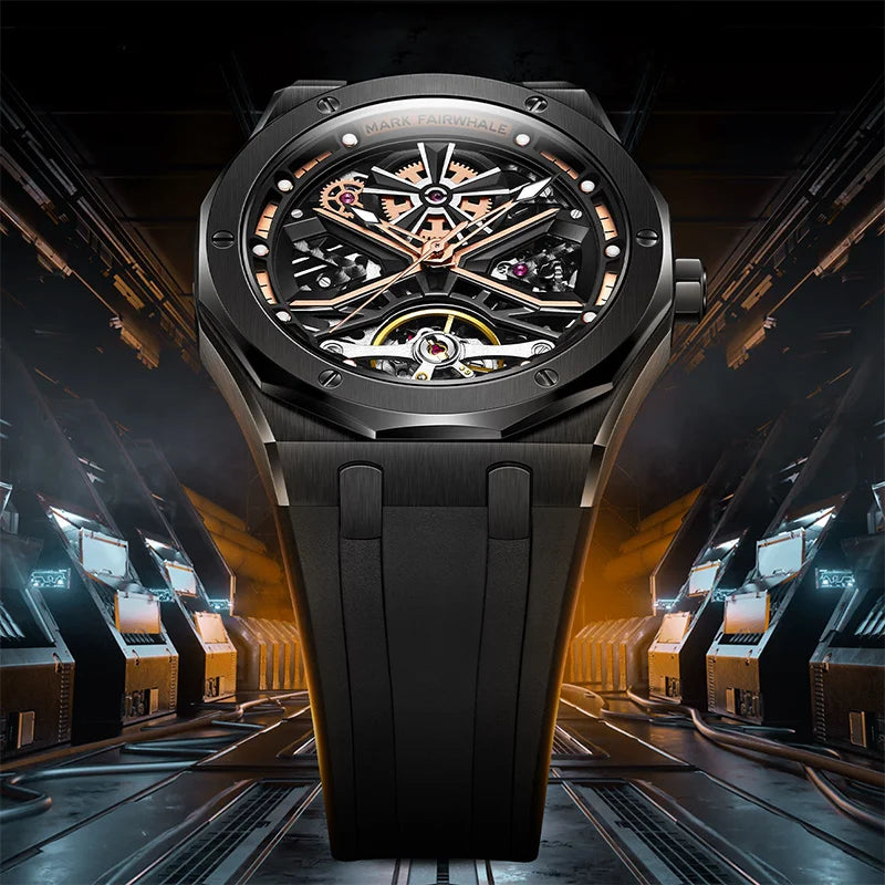Top Luxury Brand Men Watches Rubber Strap Sapphire Glass Sports Watch Chronograph Men Automatic Watch-1