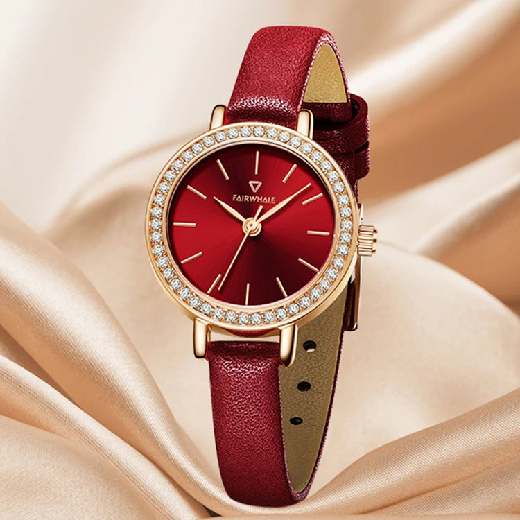 2023 Fashion Leather Woman Wrist Watch Band Quartz Wristwatch Luxury Ladies Quartz Watches-0