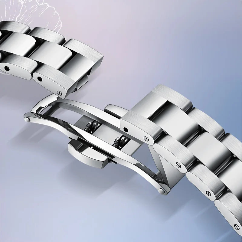 Mark Fairwhale Hot Sale Fashion Flower Quartz Dial Bracelet Stainless Steel Strap Women Watches Full Diamonds Girls Relogio-3