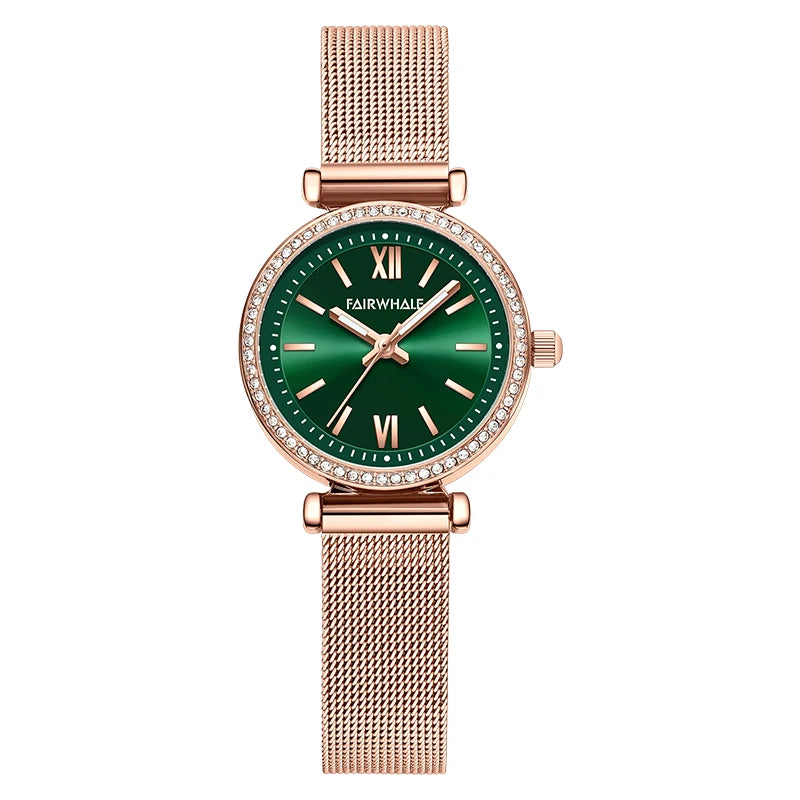 2023 Luxury Women Rose Gold Watch Fashion Ladies Quartz Diamond Wristwatch Elegant Female Watches Reloj Mujer-6