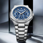 Fashion Water Resistant Stainless Steel Mutli-function Quartz Movement Wrist Watches for Men-1