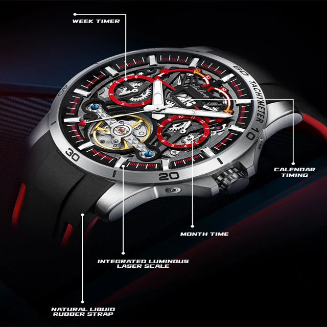 Men's Mechanical Watches Luxurious Wristwatch Date Frame Calender Mechanical Watch Business Automatic Mechanical Watch-3