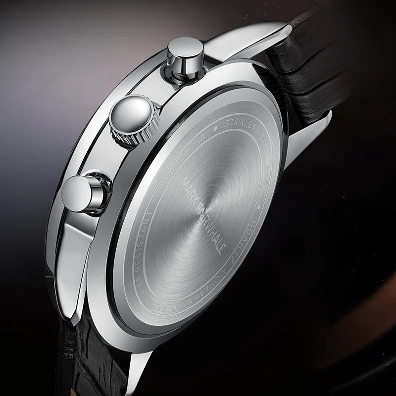 Mark Fairwhale New Cross Border Light Luxury Retro Business Mens Watch Chronograph Luminous Waterproof Quartz Watch Wholesale-5