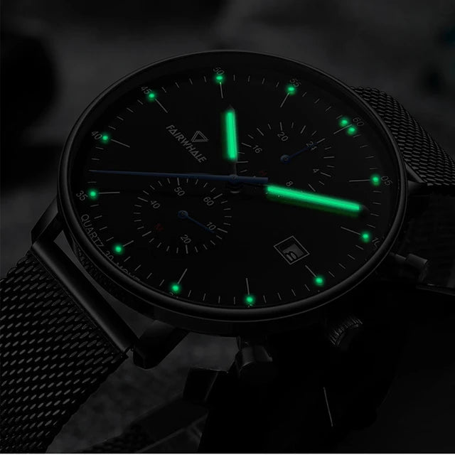 Mark Fairwhale Men's Quartz Watches Wholesale Luxury Waterproo Date Luminous Watch Sports Wristwatch-2