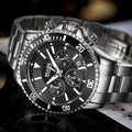 High Quality Men's Stainless Steel Sport Watches Waterproof Classic Quartz Wrist Business Watches 30m Water Resistance Alloy-6