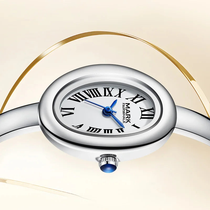 Mark Fairwhale Luxury Watches Ins Gold Metal Chain Trendy Women's Bracelet Watch Exquisite Lady Quartz Watch for Women Gift-4