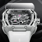 Mark Fairwhale 2023  Fashion Sport Wine Barrel Watch 316L Stainless Steel Case Silicone Strap Mechanical Watches Men-3