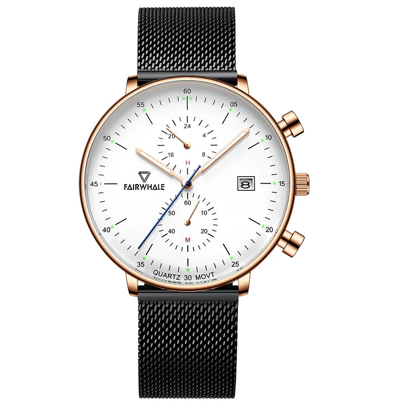 Mark Fairwhale Men's Quartz Watches Wholesale Luxury Waterproo Date Luminous Watch Sports Wristwatch-8