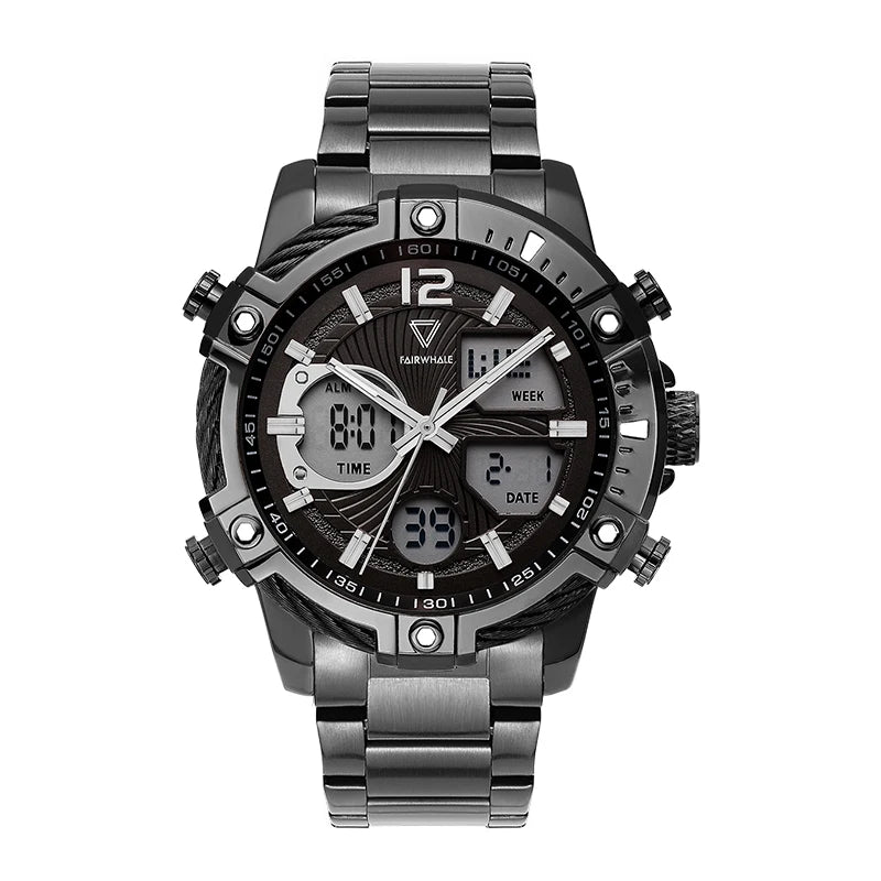 Watch Manufacturer Factory Wrist Watch Men Analog Quartz Wristwatch Luxury Stainless Steel Case Watches-4