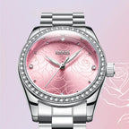 Mark Fairwhale Hot Sale Fashion Flower Quartz Dial Bracelet Stainless Steel Strap Women Watches Full Diamonds Girls Relogio-1