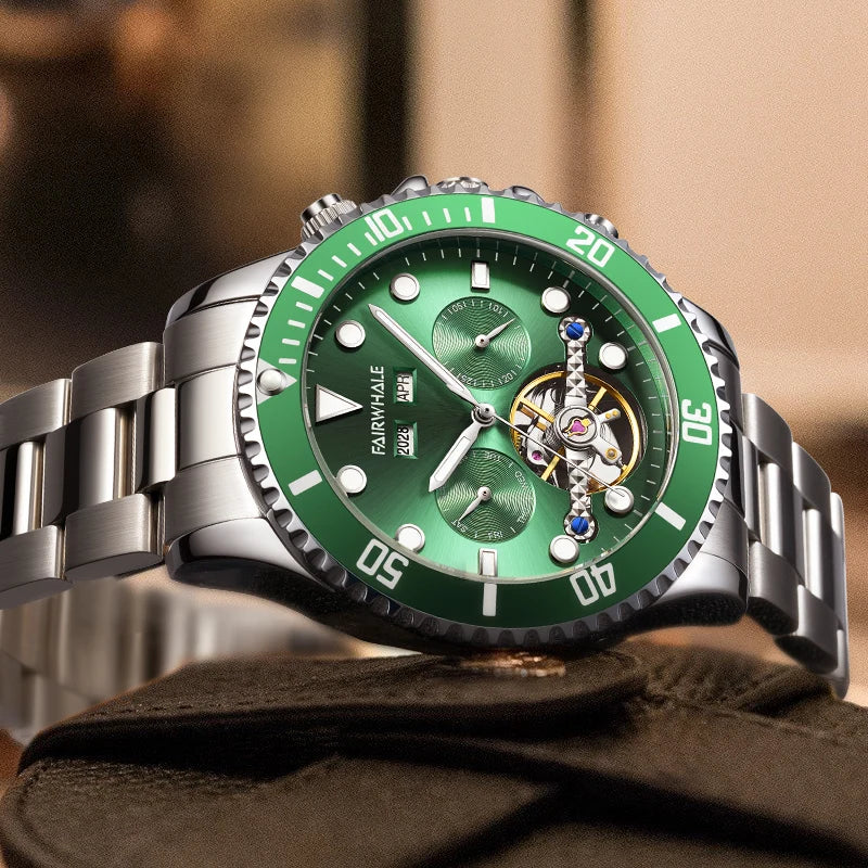 Luxury Automatic Movement 3ATM Waterproof Steel Strap Automatic Men Mechanical Watch-1