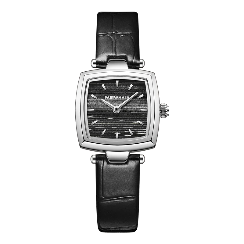 Newest Diamond Rhinestone Fashion Women Leather Watch Square Leather Bracelet Watch White Black Green  Women Quartz Watches-7