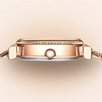 2023 Luxury Women Rose Gold Watch Fashion Ladies Quartz Diamond Wristwatch Elegant Female Watches Reloj Mujer-3